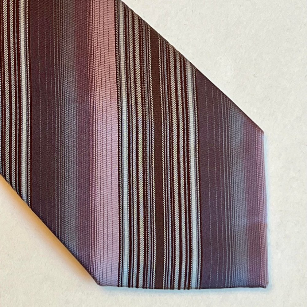Kenneth Cole Reaction Tie / Necktie - Blue Purple Brown NWT